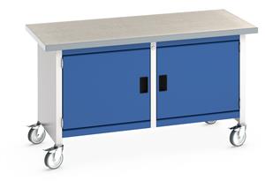 Bott Mobile Bench1500Wx750Dx840mmH - 2 Cupboards & Lino Top 1500mm Wide Storage Benches 28/41002099.11 Bott Mobile Bench1500Wx750Dx840mmH 2 Cupboards Lino Top.jpg